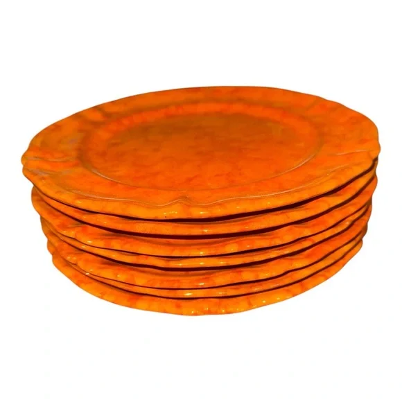 CERAMICA Assunta POSITANO English Made Dinner plate – Color Orange - Picture 2 of 4